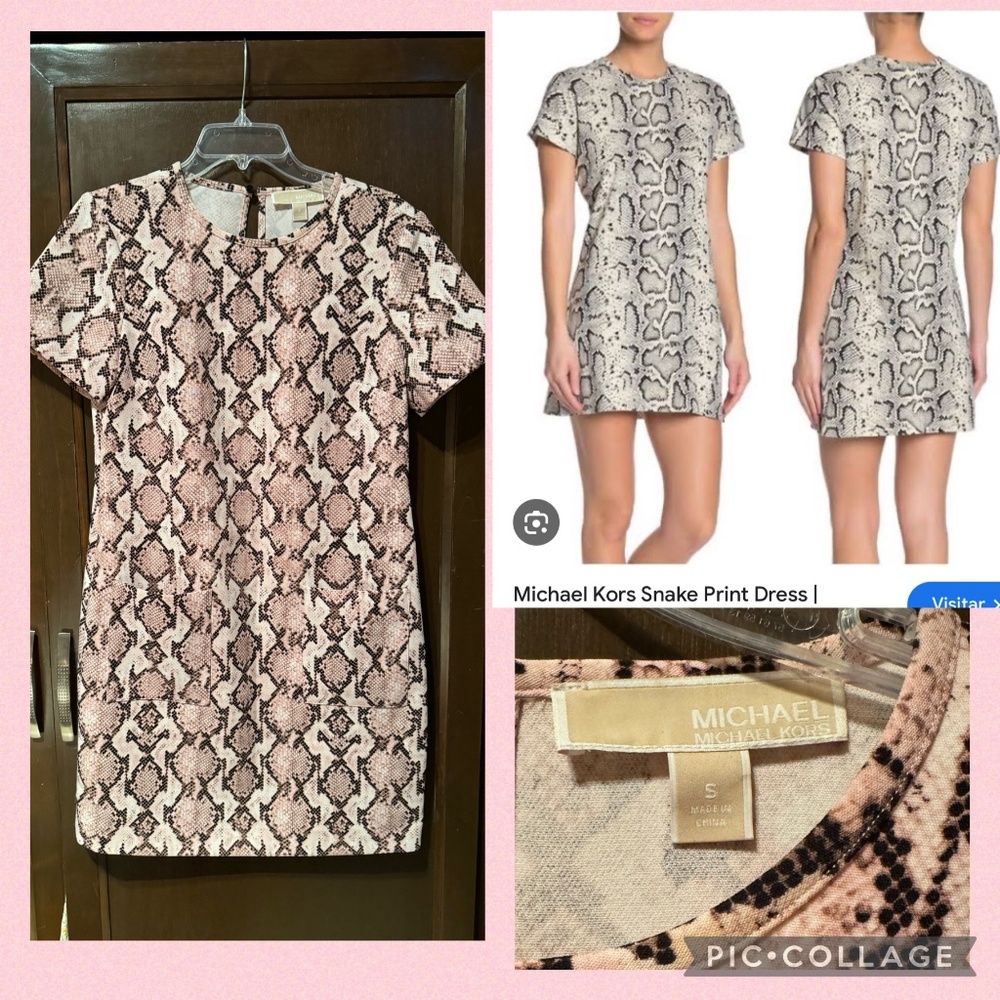 Michael Kors Pink snake print dress